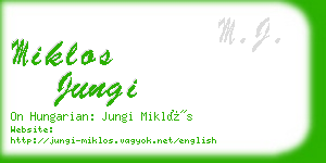 miklos jungi business card